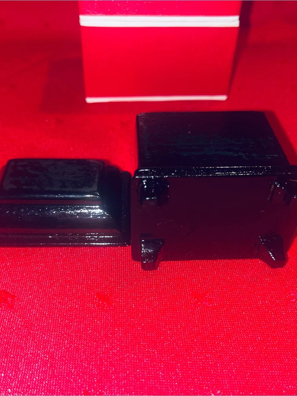 Vintage Black Lacquer Trinket Box